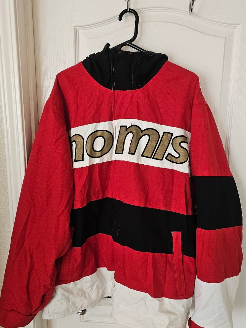 Nomis Snowboard/Ski Jacket Mens XL | Red/White/Black | Outerwear Hooded | Y2K